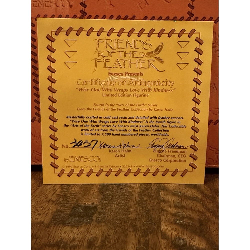 Friends of the Feather Wise One Wraps Love Kindness 3457/7500 COA - Picture 7 of 8